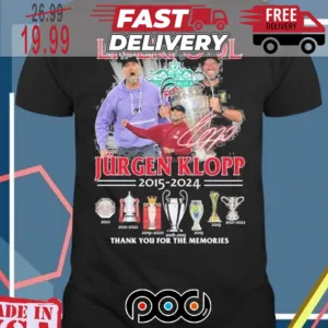 Liverpool Jurgen Klopp 2015 2024 Thank You For The Memories Shirt