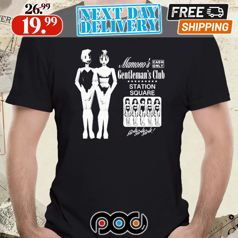 Mamono’s Cash Only Gentleman’s Club Station Square Shirt