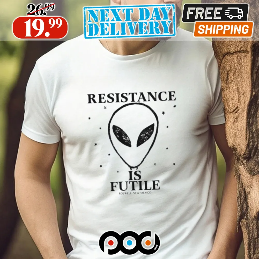 Post Malone Wearing Resistance Is Futile Alien Shirt