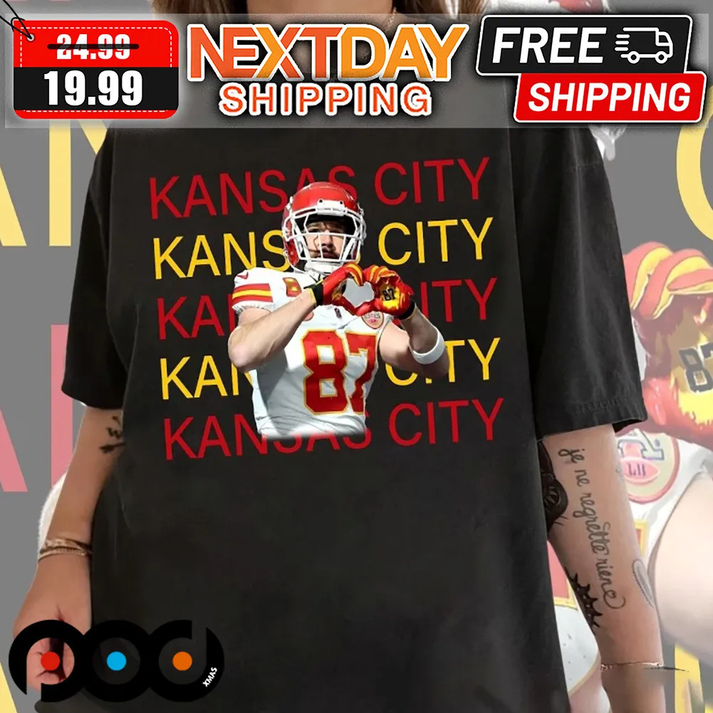 Travis Kelce Heart Hands Kansas City Chiefs Football Shirt