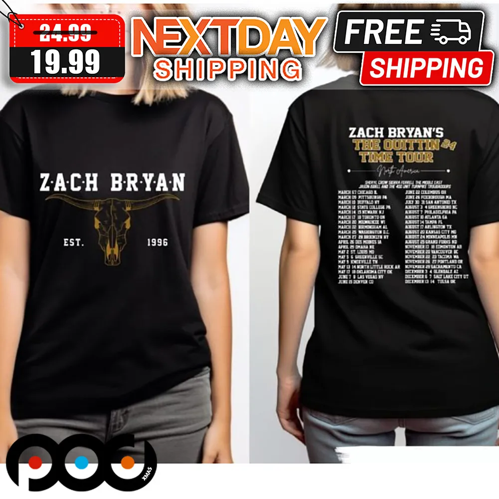Zach Bryan Est 1996 The Quittin Time 2024 Tour Shirt