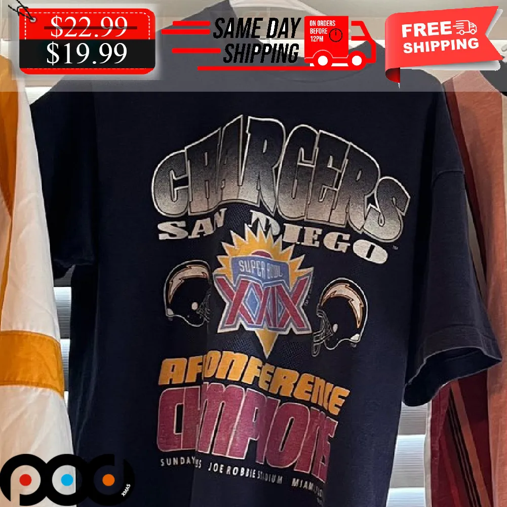 Chargers San Diego And 49 Ers AFC Champions Super Bowl XXIX Shirt