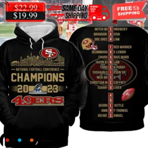 San Francisco 49er NFC 2023 Champs Hoodie Shirt