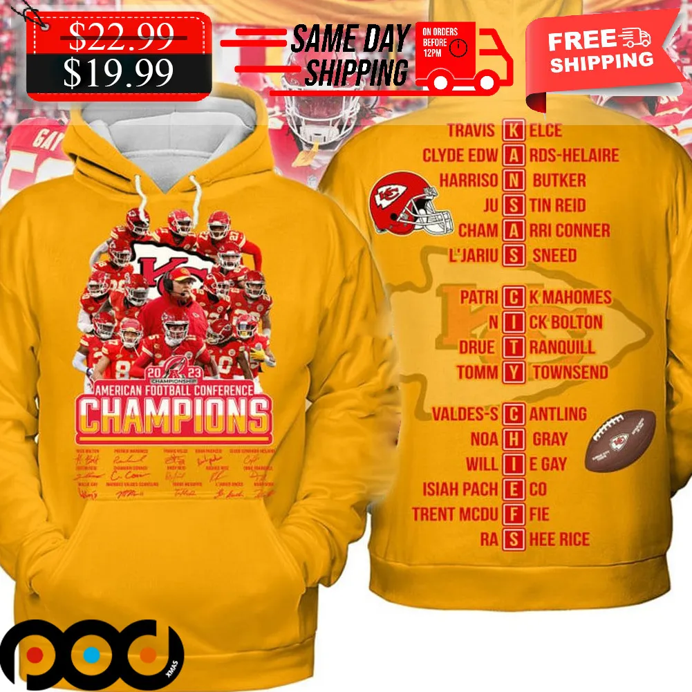 Kansas City Chiefs AFC 2023 Champions Shirt