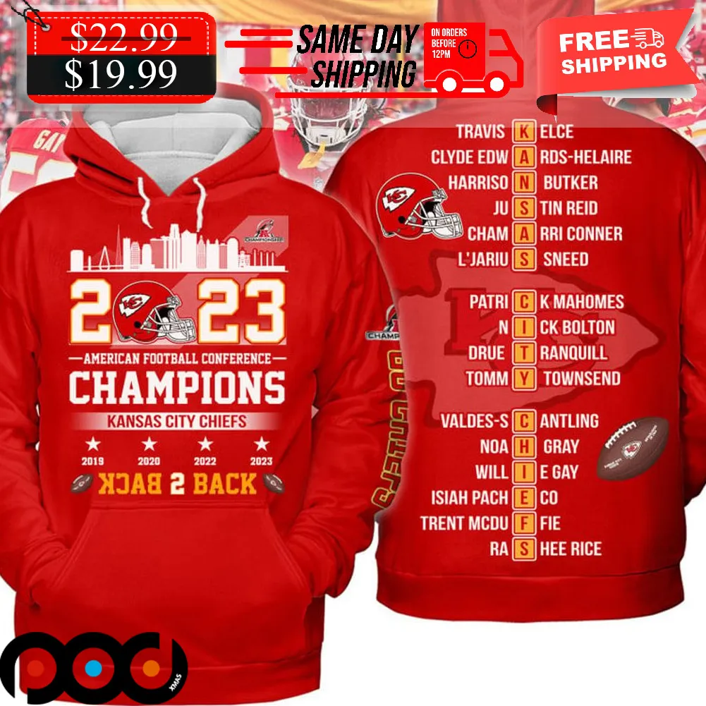 Kansas City Chiefs American Football Conference Champions Super Bowl Shirt