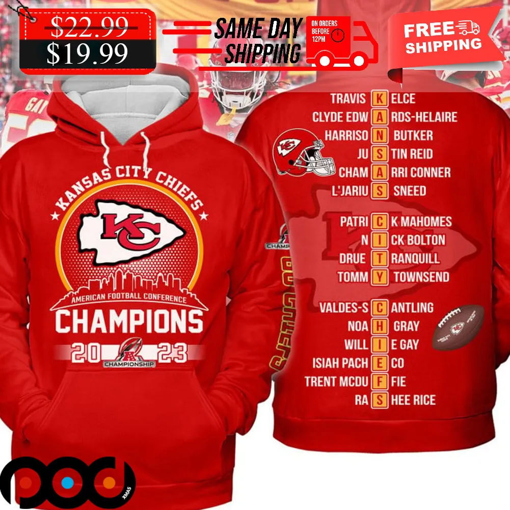 Kansas City Chiefs American Football Conference Champions Super Bowl Shirt