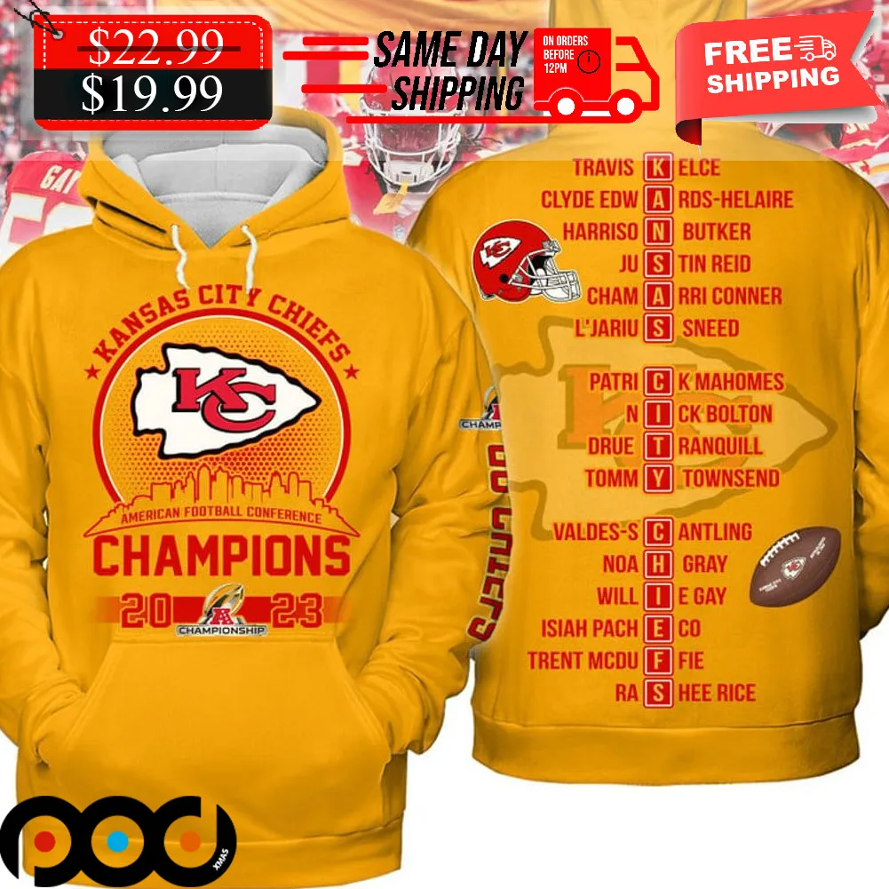 Kansas City Chiefs AFC 2023 Champions Shirt