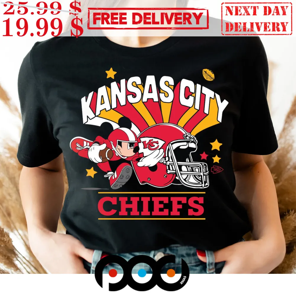 Mickey Mouse Kansas City Chiefs Kingdom Football Shirt