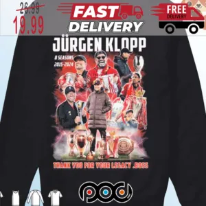 Coach Jurgen Klopp 8 Season At Liverpool 2015 2024 Thank You For Your Legacy Shirt