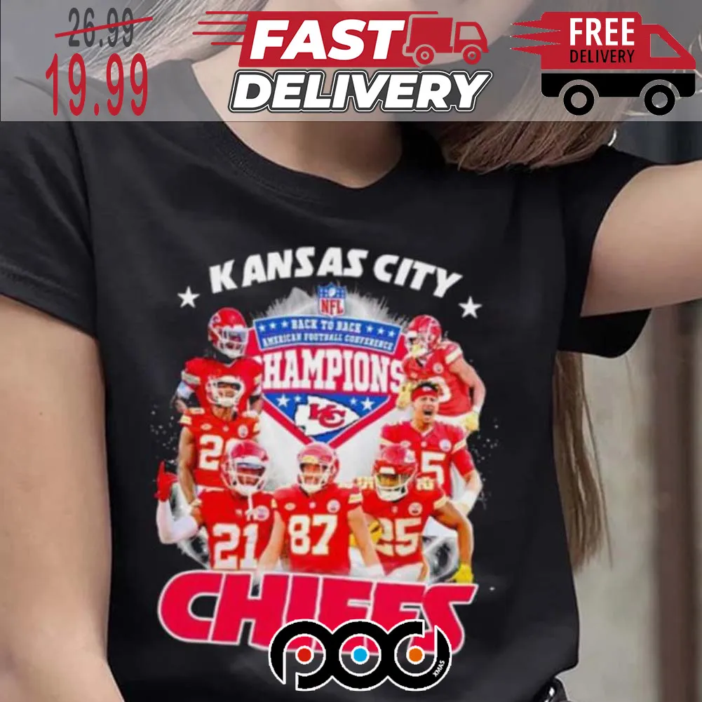 Kansas City Chiefs Back To Back Afc Champions Players Super Bowl NFL Shirt