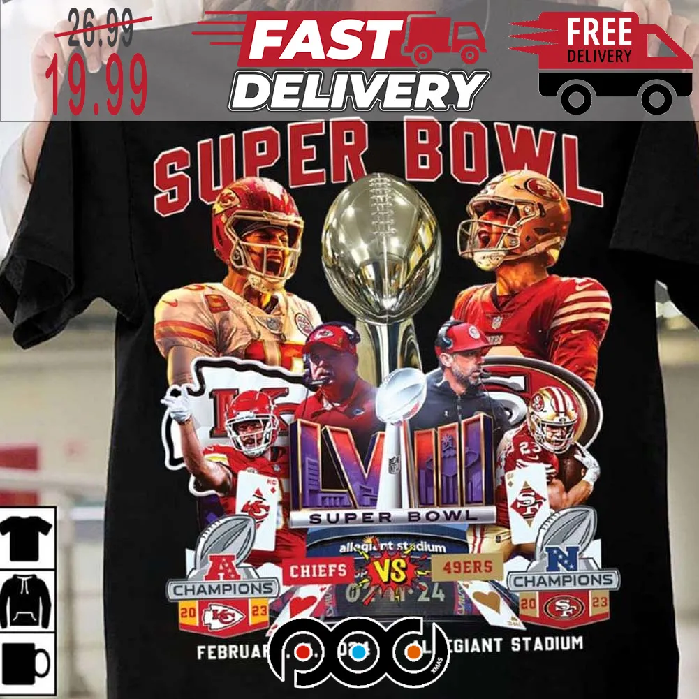 Las Vegas Super Bowl NFL LVIII KC Chiefs VS 49ers Shirt