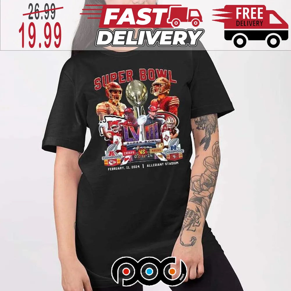 Las Vegas Super Bowl NFL LVIII KC Chiefs VS 49ers Shirt