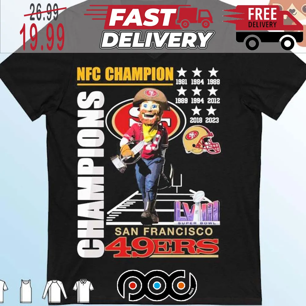 San Francisco 49ers Mascot NFC Championship Champions Super Bowl NFL Shirt