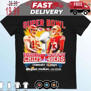 Super Bowl NFL Game San Francisco 49ers Vs Kansas City Chiefs February 11, 2024 Allegiant Stadium Shirt