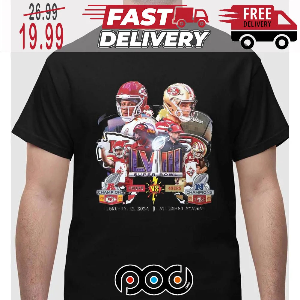 Super Bowl NFl LVIII Chiefs Vs 49ers February 11 2024 Allegiant Stadium Shirt