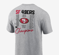 San Francisco 49ers 2023 NFC Champions Roster Shirt