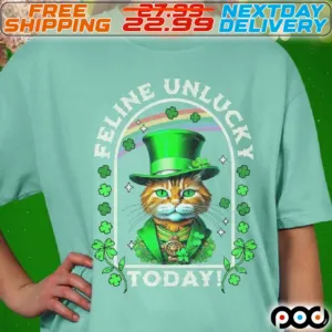 Cat Green Shamrock St. Patrick’s Day Shirt_