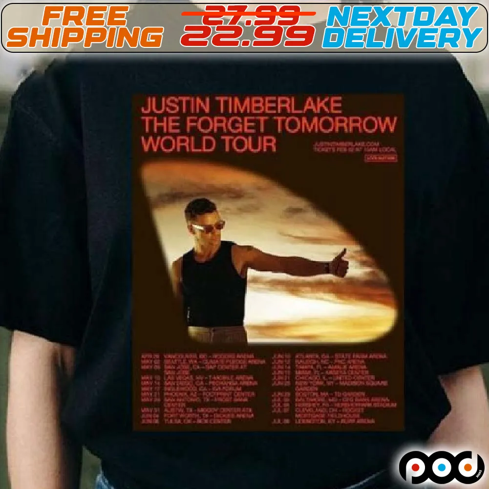 Justin Timberlake The Forget Tomorrow World Tour 2024 Shirt