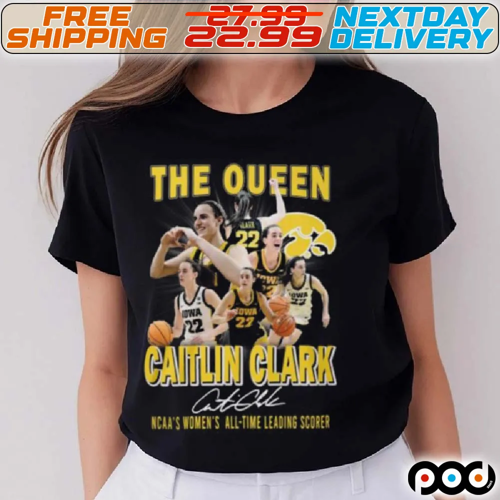 Queen Caitlin Clark NCAA's Women's All Time Leading Scorer Shirt
