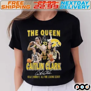 Queen Caitlin Clark NCAA's Women's All Time Leading Scorer Shirt