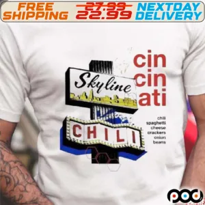 Skyline Retro Sign Cin Cin Ati Shirt