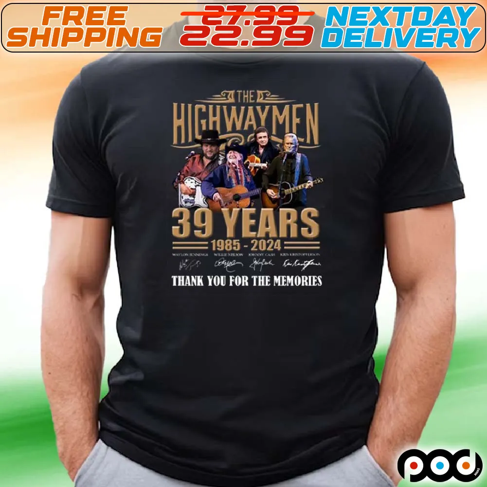 The Highwaymen 39 Years 1985 – 2024 Thank You Shirt