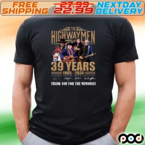 The Highwaymen 39 Years 1985 – 2024 Thank You Shirt