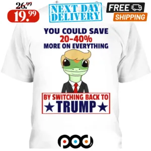 Trump Gecko Switch Back To Trump Save More Republican Shirt