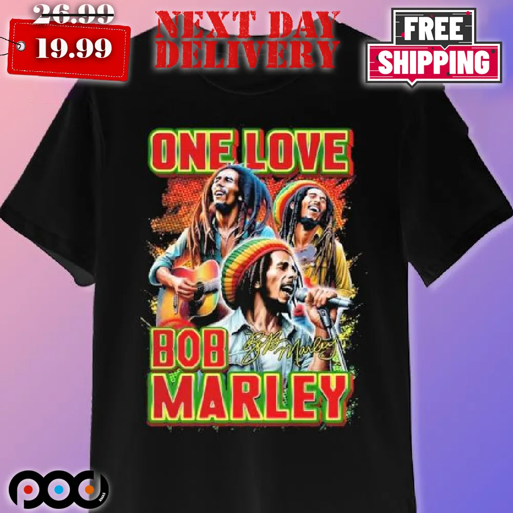 One Love Bob Marley Signatures Shirt