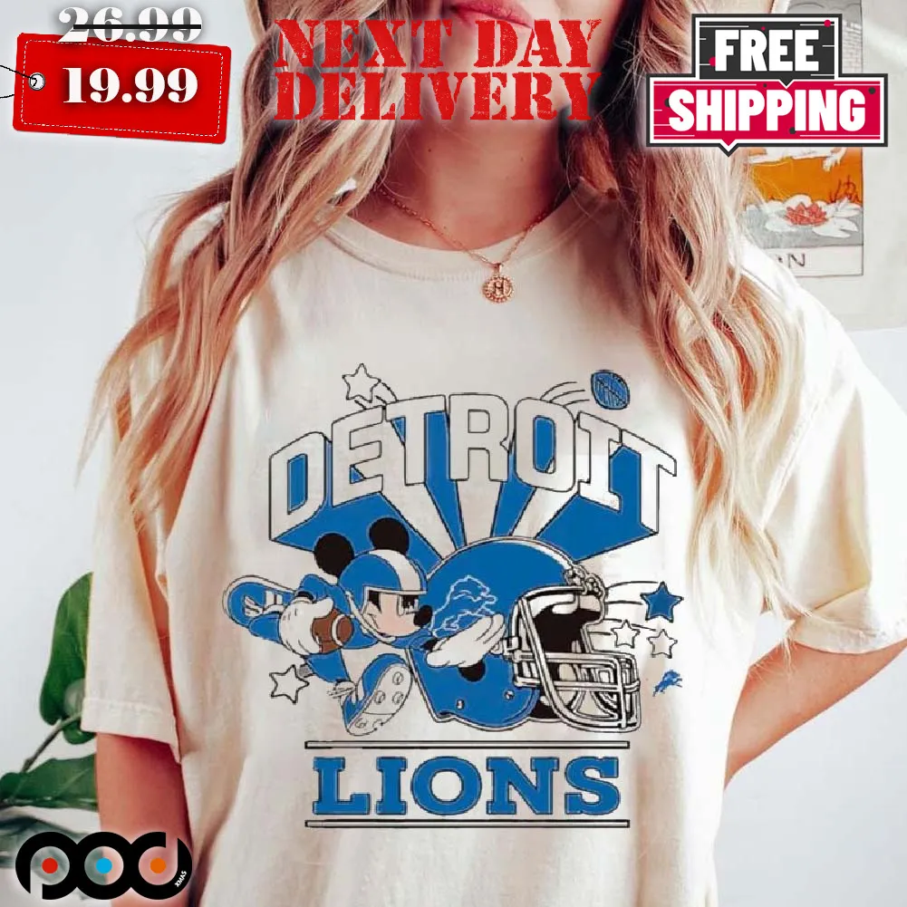 Mickey Detroit Lion Football Shirt