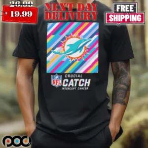 Miami Dolphins NFL Crucial Catch Intercept Cancers 2024 Shirt
