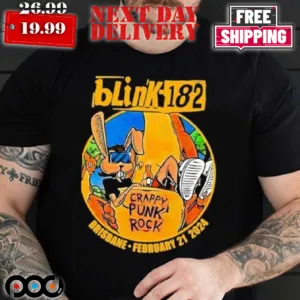 Official Blink-182 Brisbane Australia 2024 Tour Shirt