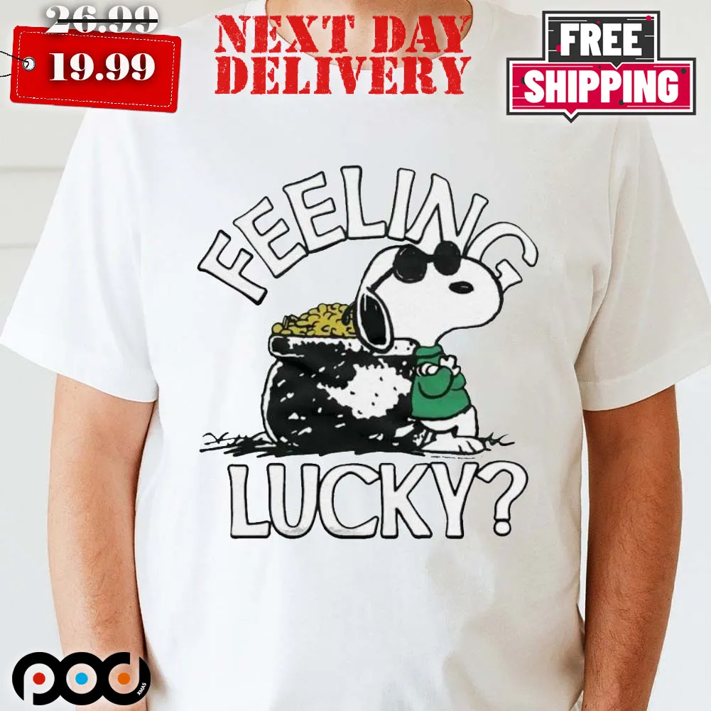 Peanuts Snoopy Feeling Lucky Patrick Shirt