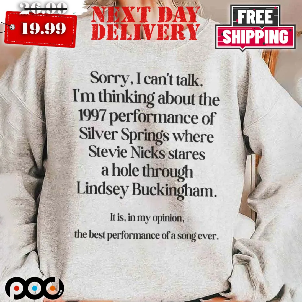 Stevie Nicks Performance Of Silver Springs Shirt