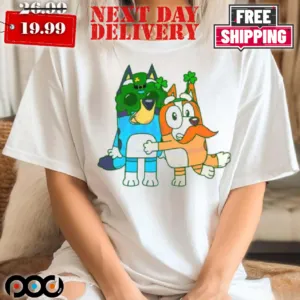 Bluey And Bingo St Patrick Shirt