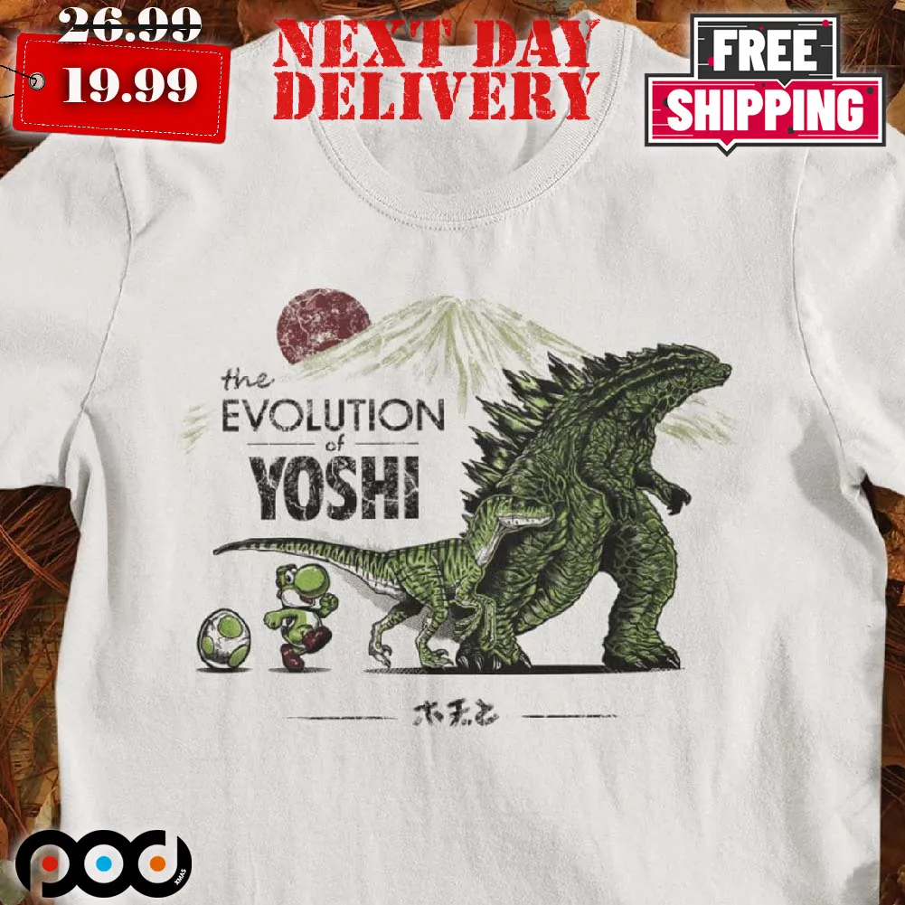 Godzilla The Evolution Of Yoshi Shirt