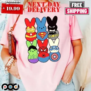 Superheroes Easter Peeps Movie Characters Shirt_