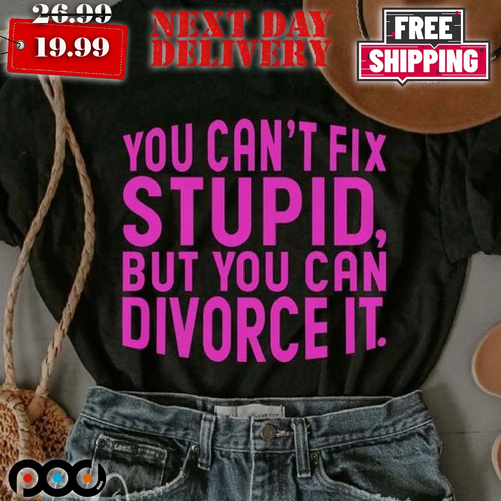You Can't Fix Stupid But You Can Divorce It Shirt