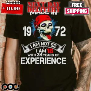 Skull Made In 1964 I Am Not 60 I Am 18 Experience Shirt