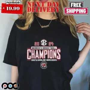 South Carolina Gamecocks 2024 SEC Women's Basketball Regular Season Champions Locker Room Shirt