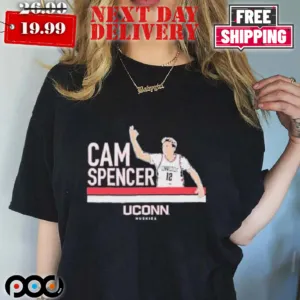 Uconn Basketball Cam Spencer Signature Pose Shirt