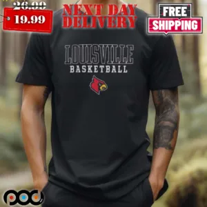 Louisville Cardinals Champion Basketball Stack Logo Shirt