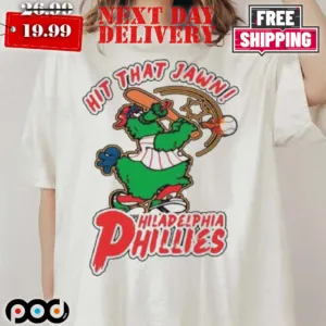 Mascot Player Baseball Phillies Phanatic Hit That Jawn Baseball Shirt