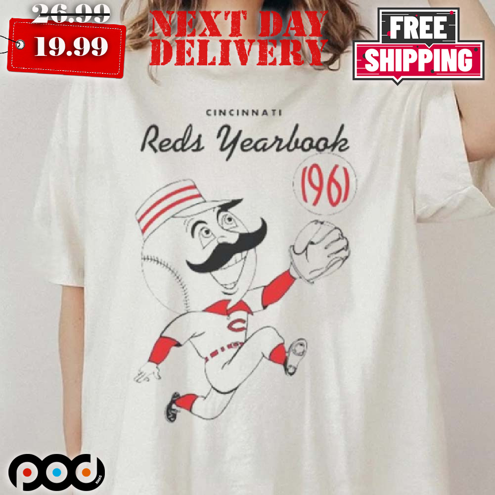 Moustache Cincinnati Reds 1961 Baseball Yearbook Shirt Moustache Cincinnati Reds 1961 Baseball Yearbook Shirt