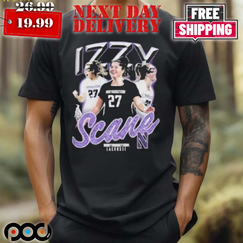 Northwestern Wildcats Izzy Scane 27 Lacrosse Shirt