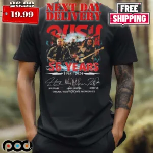 Rush 56 Years 1968 2024 Thank You For The Memories Signatures Shirt