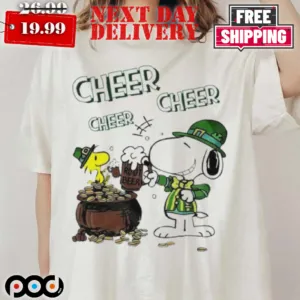 Snoopy And Woodstock Cheer Cheer Beer St Patrick's Day 2024 Shirt