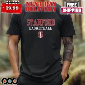 Stanford Cardinal Champion Basketball Stack Logo Shirt