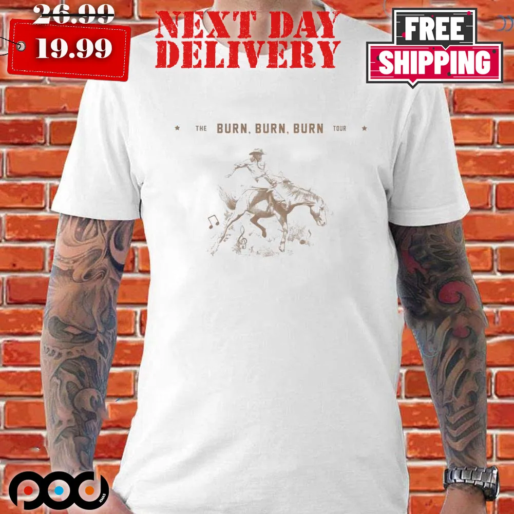 Zach Bryan The Burn Burn Burn Bucking Bronco Tour Shirt