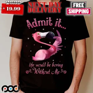 Flamingo Admits Life Would Be Boring Without Me Shirt